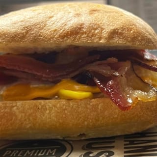 CIABATTA SQUARE EGG, CHEESE, MEAT
